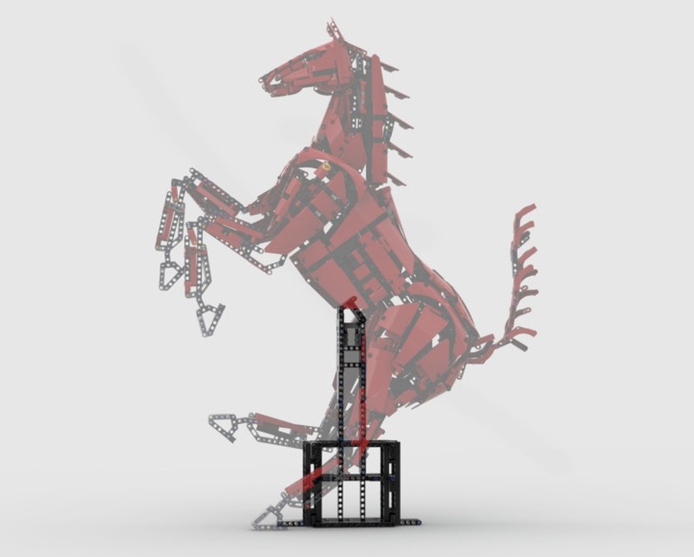 Lego Horse Statue Display Stand – Prancing Pose Edition