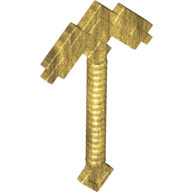 Lego Tool Pickaxe Blocky, Double / Pearl Gold