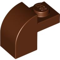 Lego Brick Curved 1 x 2 x 1 1/3 with Curved Top / Reddish Brown