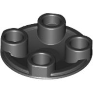 Lego Plate Round 2 x 2 with Rounded Bottom [Boat Stud] / Black