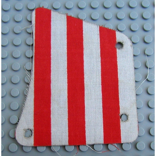 Lego Sail, 9 x 11, with 3 Holes and Red Stripes Print