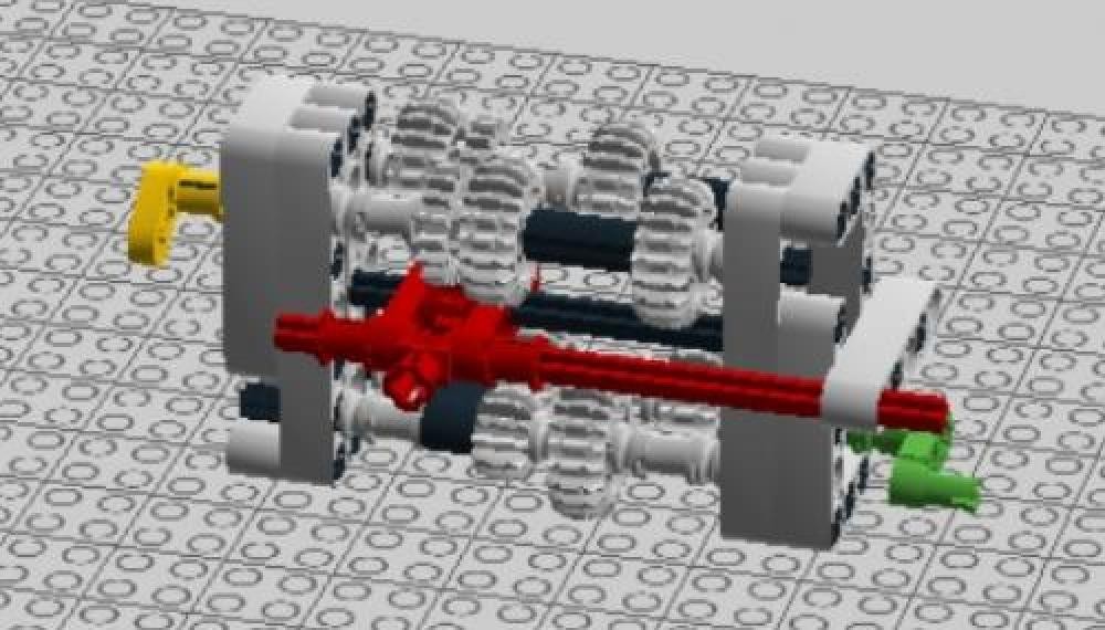 Lego 3 speed transmission with reverse