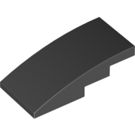 Lego Brick Curved 4 x 2 No Studs / Black
