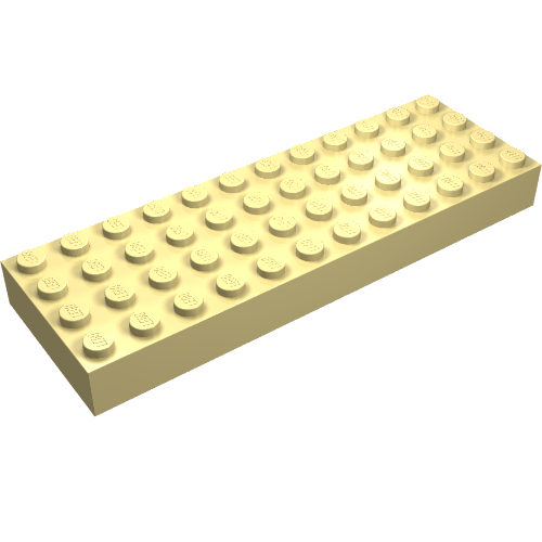 Lego Brick 4 x 12 / Light Yellow
