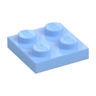 Lego Plate 2 x 2 / Bright Light Blue