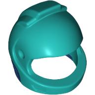 Lego Helmet Space, Dark Blue Neck Pattern / Dark Turquoise
