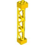 Lego Support 2 x 2 x 10 Girder Triangular Vertical - Type 4 - 3 Posts, 3 Sections / Yellow