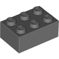 Lego Brick 2 x 3 / Dark Bluish Gray