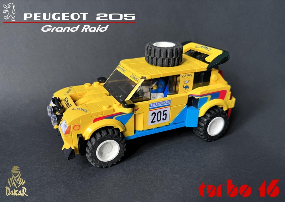 Lego Peugeot 205 Turbo16 Dakar Variant - Speed Champions 8 Studs wide