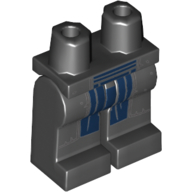 Lego Hips and Black Legs with Coattails, Dark Blue Robes Print / Black