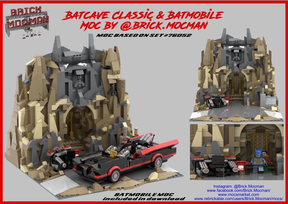 Lego Batcave Classic & Batmobile