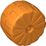 Lego Wheel Hard Plastic Giant (71mm D. x 47mm) / Orange