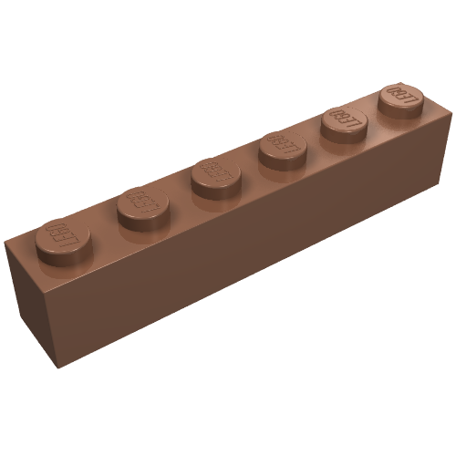 Lego Brick 1 x 6 / Light Brown