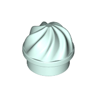 Lego Plate Round 1 x 1 Swirled Top / Light Aqua