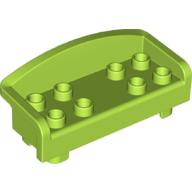 Lego Duplo Couch / Sofa with Rounded Back and Eight Studs / Lime