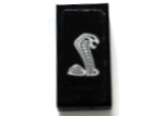 Lego Tile 1 x 2 with Silver Cobra Snake Logo Pattern (Sticker) - Set 42138