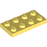 Lego Plate 2 x 4 / Bright Light Yellow
