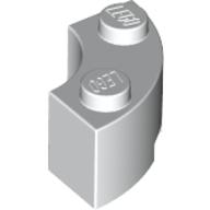 Lego Brick Round Corner 2 x 2 Macaroni with Stud Notch / White