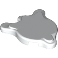 Lego Tile Special, Splat with Rounded Sides / White