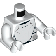 Lego Torso Armor Panels Print (Flametrooper), White Arms and Hands / White