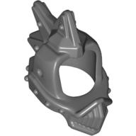 Lego Helmet Spiked Top with Grill and Open Front and Back / Dark Bluish Gray