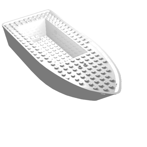 Lego Boat 25 x 10 x 4 1/3 [Complete Assembly] / White