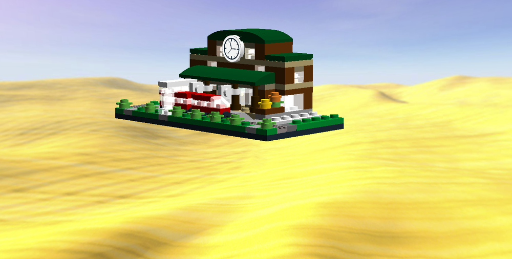 Lego Bricktober Train Station mod
