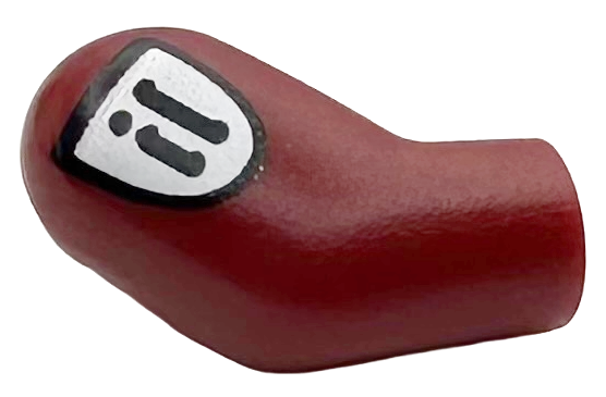 Lego Arm, Right with Black and White SW Kaminoan Emblem Pattern / Dark Red