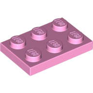 Lego Plate 2 x 3 / Bright Pink