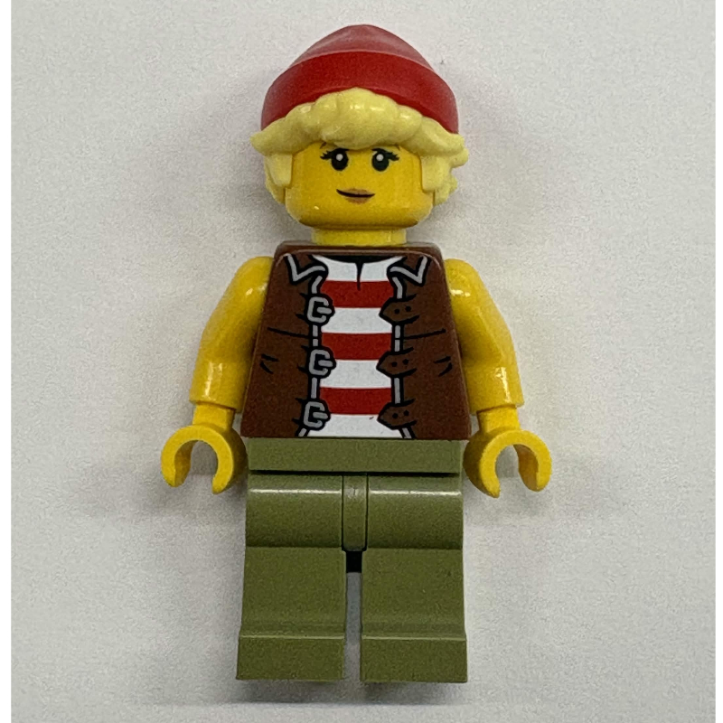 Lego Sailor, Olive Green Legs, Red Cap
