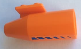 Lego Engine, Smooth Large, 2 x 2 Thin Top Plate with Blue Diagonal Stripes Pattern Model Left Side (Sticker) - Set 4210