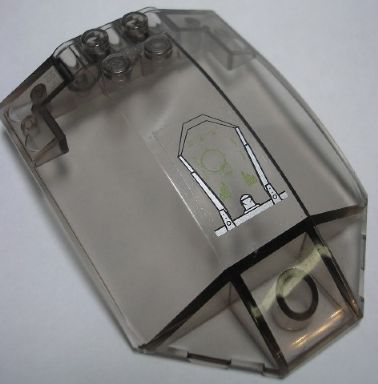 Lego Windscreen 8 x 6 x 2 Curved Sloped Sides with Target Head-Up Display (HUD) Pattern #2 (Sticker) - Set 7477