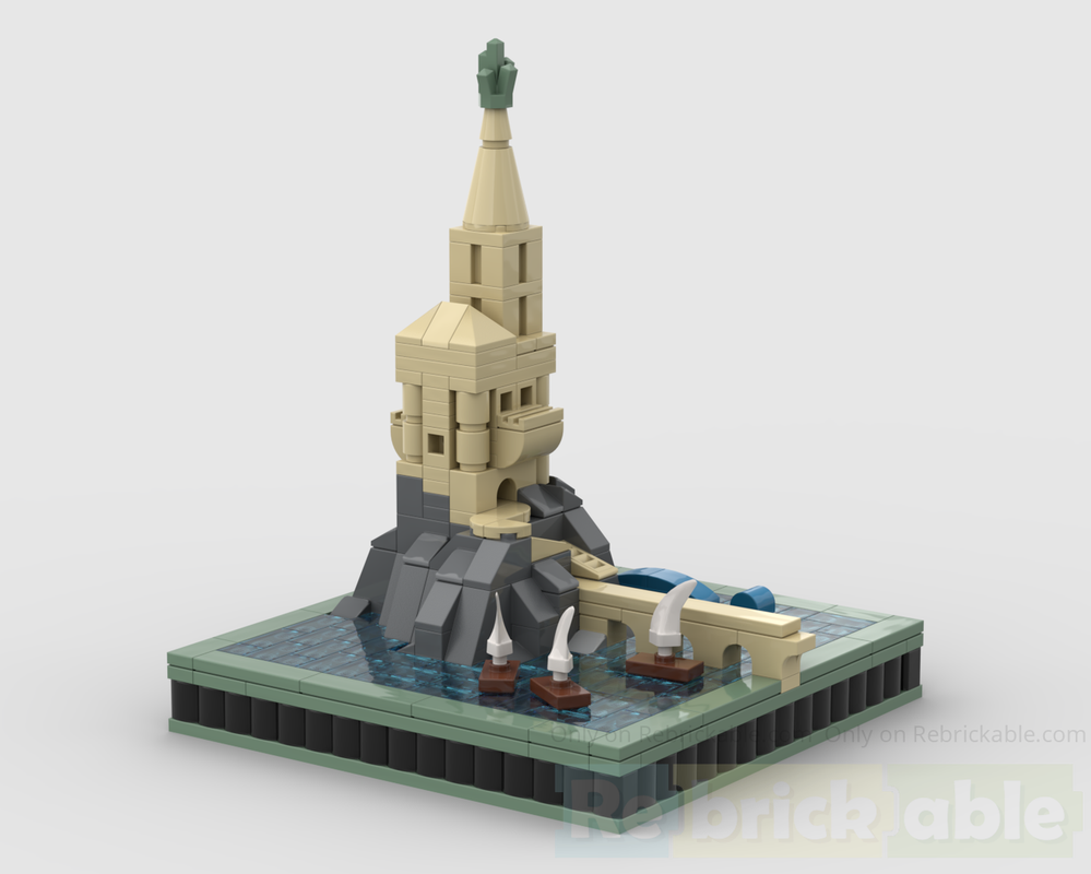 Lego Castle on the Rocky Island – Microscale