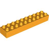 Lego Duplo Brick 2 x 10 / Bright Light Orange