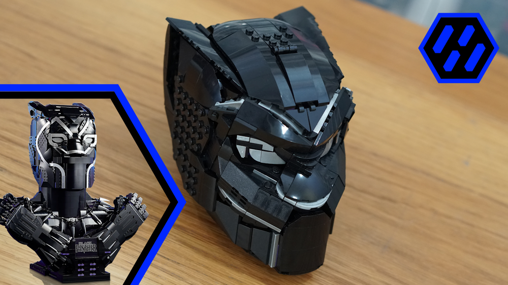 Lego 76215 Black Panther Cowl Helmet - Alternate Build