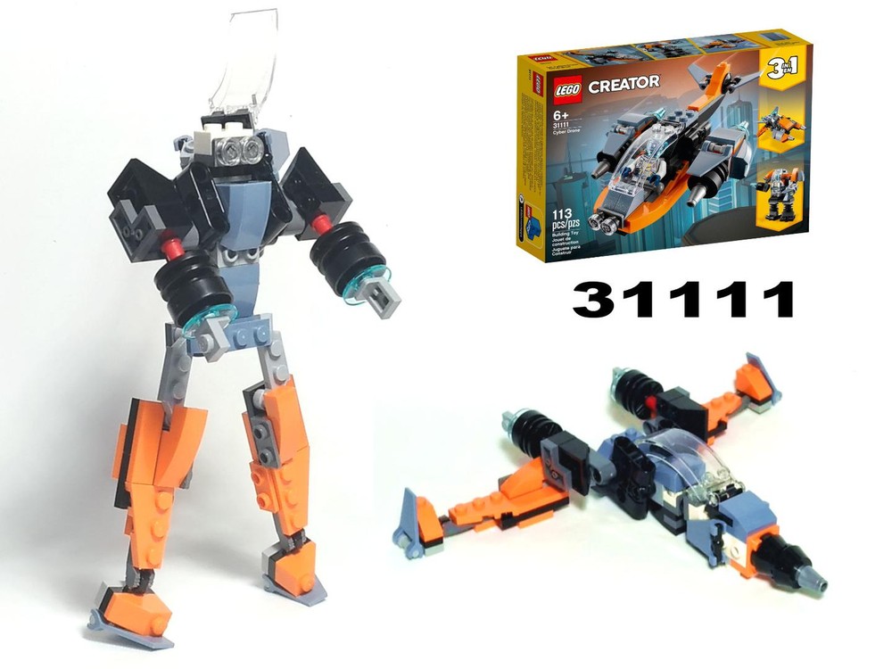 Lego Transformer Dronebot version 2 from LEGO Creator set 31111: Cyber Drone