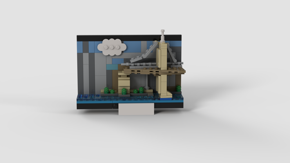 Lego 2nd half brigde NewYork postcard