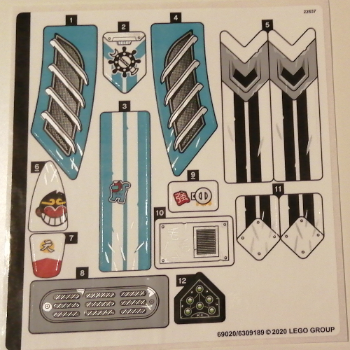 Lego Sticker Sheet for Set 80014-1