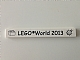 Lego Tile 1 x 8 with 'LEGO World 2013', Brick, and Ladybug Pattern / White