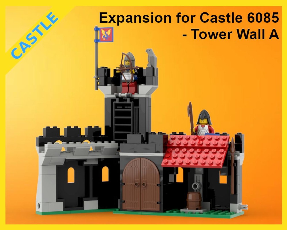 Lego Classic Castle Expansion - 6085 - Tower Wall A