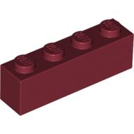 Lego Brick 1 x 4 / Dark Red