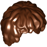 Lego Hair Tousled, Mid-length / Reddish Brown