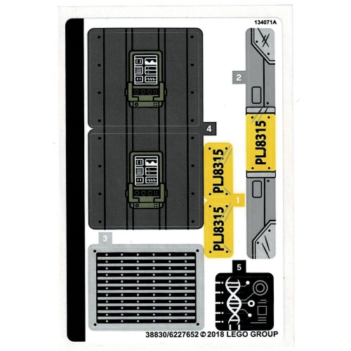 Lego Sticker Sheet for Set 75933-1 / [No Color/Any Color]