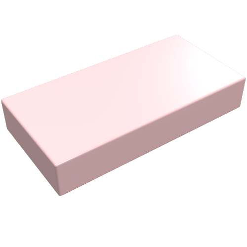 Lego Tile 1 x 2 with Groove / Light Pink