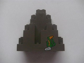 Lego Rock Panel 3 x 8 x 7 Triangular (LURP) with Sea Grass and Eel Pattern (Sticker) - Set 6559
