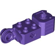 Lego Technic Brick Special 2 x 2 with Axle Hole, Rotation Joint Ball Half [Vertical Side], Vertical Axle Hole End / Dark Purple
