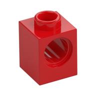 Lego Technic Brick 1 x 1 with Pin Hole / Red