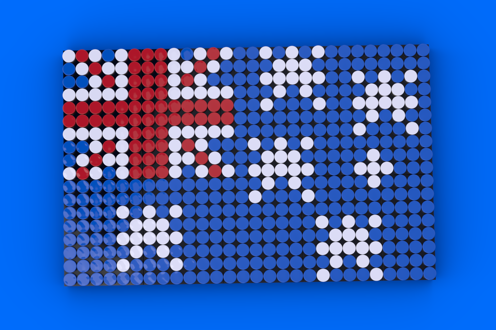 Lego australian flag mini