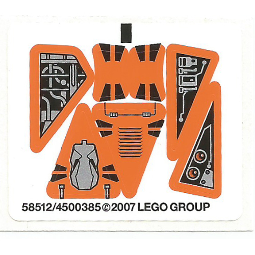 Lego Sticker Sheet for Set 8101-1