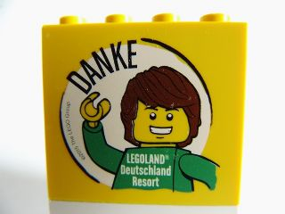 Lego Brick 2 x 4 x 3 with Legoland Deutschland Resort Danke Pattern